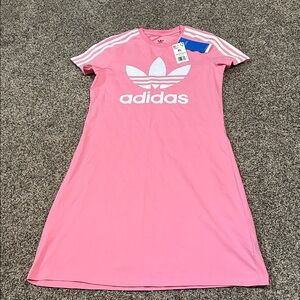 Adidas Adicolor Youth Dress 14/15 YRS Old Pink & White